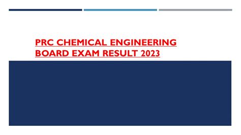 RESULT: October 2023 Chemical Engineer ChemEng board exam list of .